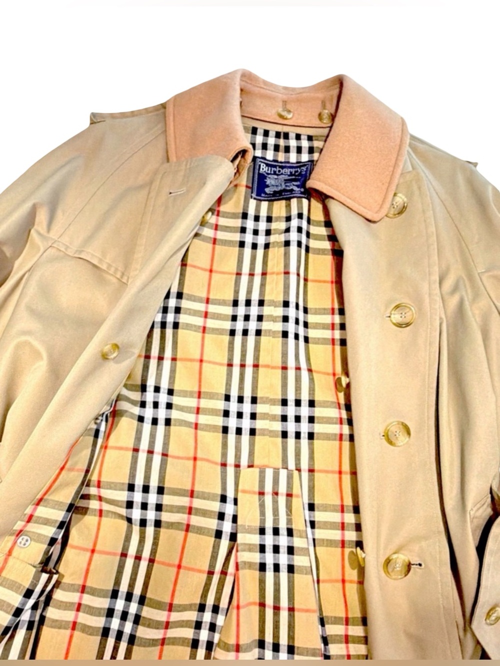 Vintage Men’s Burberry Trench Coat | Nova Check Removable Liner | Belted | 42R - Picture 5 of 15